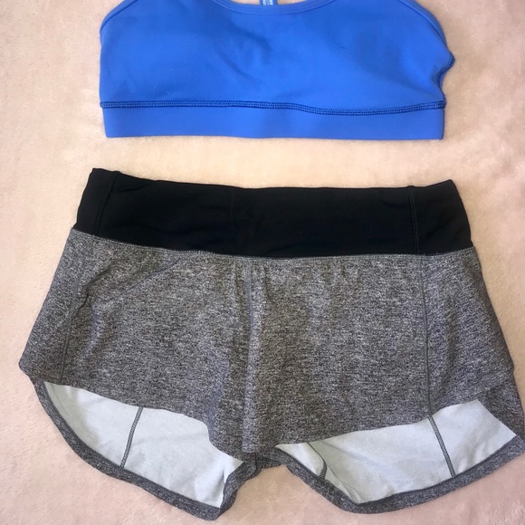 Grey Lululemon Speed Up Shorts - Picture 2 of 3